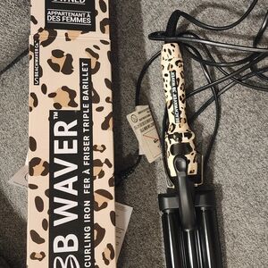 3B Waver Curling Iron with Leopard Print